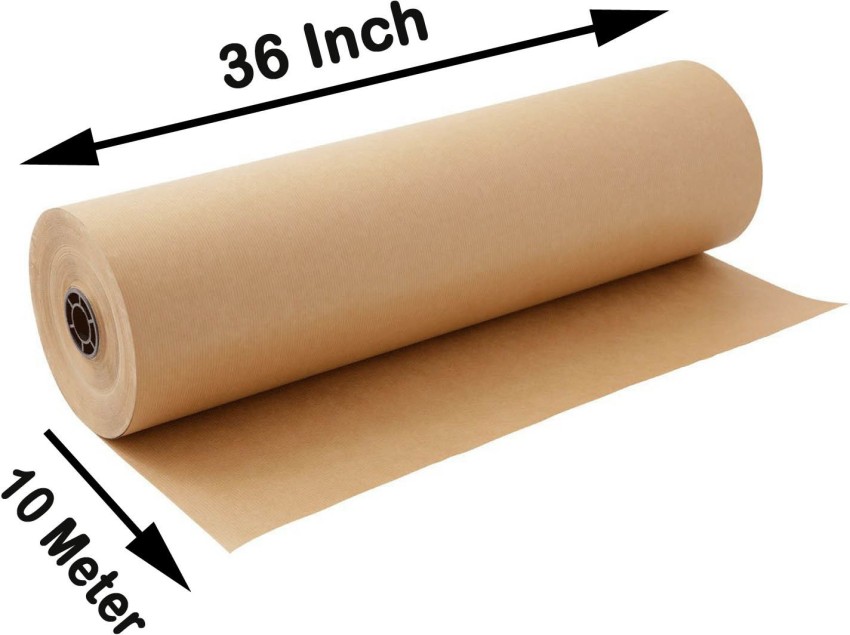 MM WILL CARE GOLDEN CRAFT PAPER Unruled 36 Inch X 10 Meter  140 gsm Paper Roll - Paper Roll